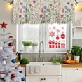 thumbnail image 6 of Spring Floral Valances for Windows, Decorative Rod Pocket Window Valance Curtains, Pink Blue Flowers Butterfly Rustic Short Curtain Drapes for Kitchen/Bathroom/Living Room, 2 Panels, 42" W x 18" L, 6 of 8