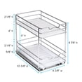 thumbnail image 3 of Spice Rack Organizer for Cabinet, Pull Out Double Spice Racks for Cabinets 6-3/8"W x 10-3/8"D, Chrome, 3 of 4