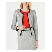 CALVIN KLEIN $149 Womens New Black Speckle Peplum Zip Up Jacket 14P Petites B+B