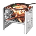 thumbnail image 3 of Hi,Fancy Barbecue en Acier Inoxydable Portable Pliable Lavable Réutilisable Grilles Amovibles Outils de Grillade de Week-End en Plein Air, 3 of 8