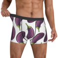 thumbnail image 3 of Men's Boxer Briefs, cool Eggplant Soft Comfy Mens Underwear Boxer Briefs Breathable With Widen Waist, 3 of 7