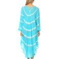 thumbnail image 2 of Sakkas Dori Women's Long Sleeves Casual Loose Swing Midi Dress Caftan Cover-up - 19261-Turquoise - One Size Regular, 2 of 5
