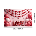thumbnail image 1 of Love Heart Backdrop Banner Valentine's Background Romantic Party Wedding Photography Props Decorations Special Event Photo Booth Display, 1 of 4