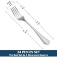thumbnail image 2 of UniVerse 24 Piece Dinner Forks Set, Food-Grade Stainless Steel Silverware Forks, Cutlery Fork, Metal Fork for Home, Kitchen or Restaurant, Mirror Polished, Dishwasher Safe - 8 Inch, 2 of 10