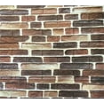thumbnail image 1 of Dundee Deco Peel and Stick 3D Self Adhesive Foam Wallpaper - Dark Red, Charcoal, Brown Faux Bricks, 2.3ft x 2.5ft, Each, 10-Pack, 1 of 7
