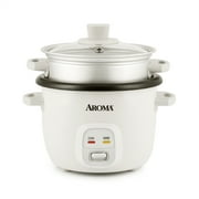 Aroma 4-Cup Electric Rice Cooker, White - Rice & Grain