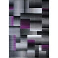 thumbnail image 5 of HR Purple Grey Silver Black Abstract Rug Modern Geometric Square Design 8' x 10', 5 of 5