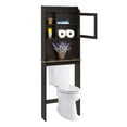 thumbnail image 4 of Over Toilet Storage Cabinet - Espresso Wood Bathroom Organizer - Space Saver with Adjustable Shelves - 4 Cubbies & 1 Shelf - Fits Standard Toilets - Home Decor, 4 of 8