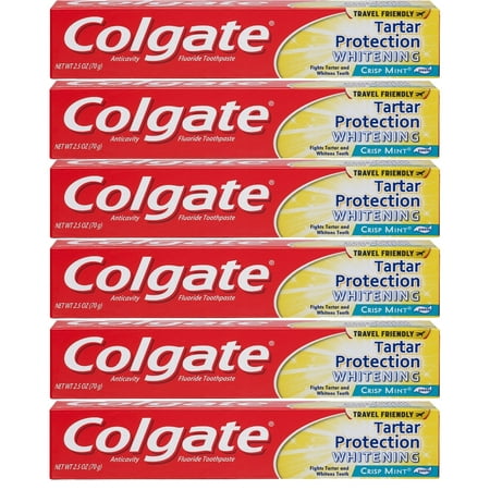 (6 pack) (6 Pack) Colgate Tartar Protection Travel Size Toothpaste, Mint - 2.5 oz