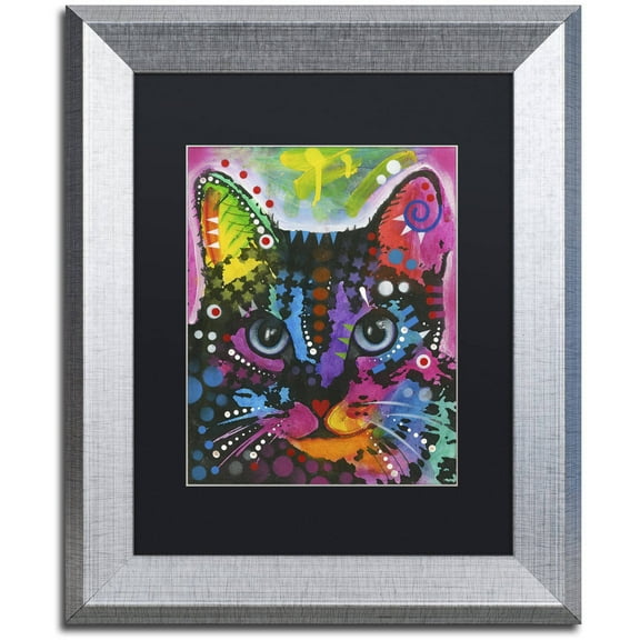 Trademark Fine Art "12" Canvas Art by Dean Russo, Black Matte, Silver Frame