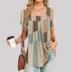 thumbnail image 1 of Fiudx Ofertas Flash Del Día Solo En Línea Blusa Holgada de Manga Corta con Cuello En V Informal Estampada a La Moda para Mujer, 1 of 5