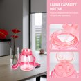 thumbnail image 3 of Houderco Botella De Rosa Transparente Con Sorbete Para Actividades Deportivas, 3 of 6