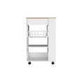 thumbnail image 2 of Treevol Furniture, Kitchen Cart Sonex, Length: 14.5", Four Casters, White / Light Oak Finish, 2 of 6