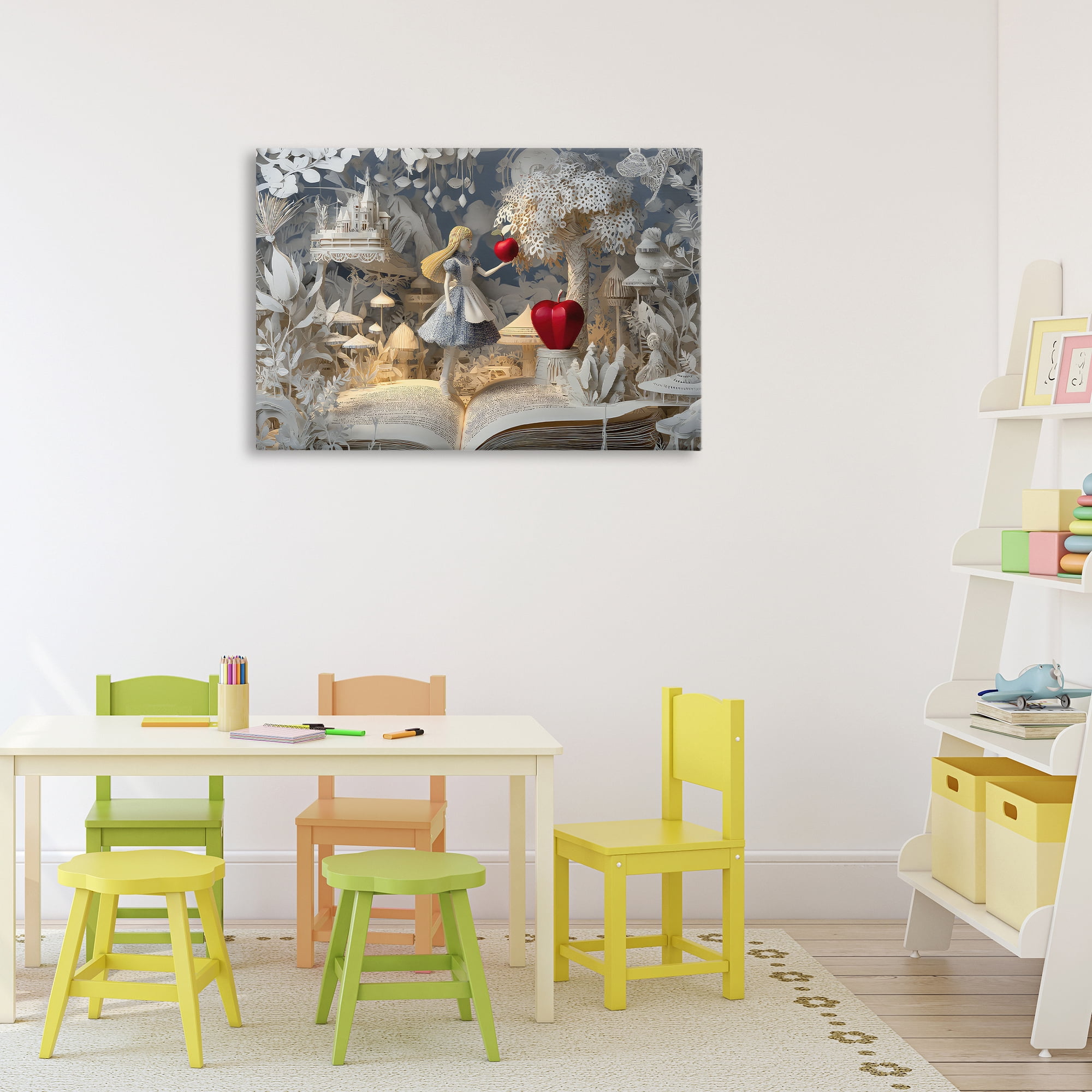Stupell Industries Fairytale Scene Papercraft Canvas Wall Art, design by The Wands Want