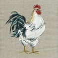 thumbnail image 2 of Robinson, Carol 20x20 White Modern Wood Framed Museum Art Print Titled - Linen Rooster I, 2 of 4