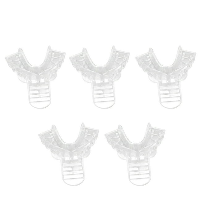 Impression Material Tray, Comfortable Impressions Tray Disposable 5pcs For Denture Repairing Upper Teeth,Lower Teeth