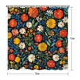 thumbnail image 5 of Pioneer Flower Floral Print Pattern Shower Curtain 72"x72" ,Bathroom Decorative Shower Curtains Set with 12 Hooks,Modern Waterproof Washable Shower Curtain, 5 of 6