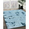 thumbnail image 3 of Ahgly Company Machine Washable Indoor Rectangle Abstract Blue Koi Blue Area Rugs, 2' x 5', 3 of 7