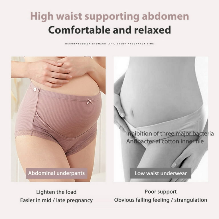 Spdoo Cotton Maternity Underwear High Waist Stretch Pregnancy Briefs Soft  Seamless Breathable Postpartum Panties 