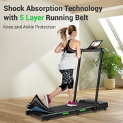 2 in 1 Walking Pad for Home/Office,Folding Treadmill 2.5HP,COFUNOK Under Desk Treadmill with Remote,0.6-7.6mph