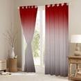 thumbnail image 3 of Homewish Modern Minimalism Desgin Curtains Pack of 2 (42x84 Each),Gradient Style Curtains Blackout,Red Gray Bedroom Curtains For Girls Kids,Breathable Home Decor, 3 of 6