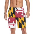 thumbnail image 6 of FREEAMG Maryland Flag USA State Flag Men's Pajama Pants Shorts Sleepwear Lounge Pajama Bottoms, 6 of 7
