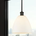 thumbnail image 6 of 516-1S-BB-GBD-92 Innovations Lighting Bristol Glass - 1 Light Mini Pendant In Industrial Style-11.25 Inches Tall and 9 Inches Wide-Brushed Brass, 6 of 7