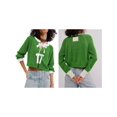 thumbnail image 2 of FOCUSNORM Women Tie Front Cardigan Sweaters Color Block Open Front Long Sleeve Round Neck Knitted Crop Tops Fall Going Out Tops, 2 of 7