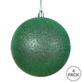 thumbnail image 3 of Vickerman 4.75" Green Glitter Ball Ornament, 4 per Bag, 3 of 5