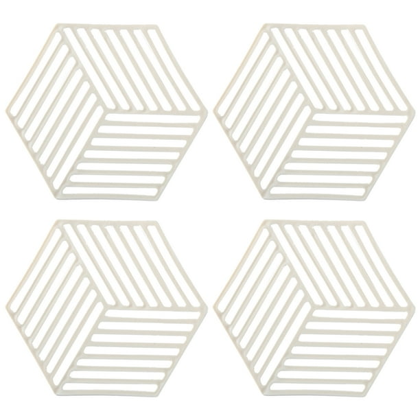 Salvamanteles de silicona para platos calientes, salvamanteles con forma de flores, soportes para ollas calientes para encimeras y sartenes, decoración de cocina bohemia hexagonal, almohadillas