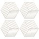 thumbnail image 1 of Salvamanteles de silicona para platos calientes, salvamanteles con forma de flores, soportes para ollas calientes para encimeras y sartenes, decoración de cocina bohemia hexagonal, almohadillas, 1 of 5