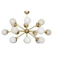 thumbnail image 3 of 18 Light Globe Mid Century Brass Sputnik chandelier light Fixture, 3 of 5