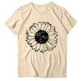 thumbnail image 4 of Enjoytime Womens Tops Floral Printed Crewneck Short Sleeve Tee Shirts Spring Summer Trendy Casual Plus Size Tops, 4 of 6