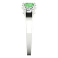 thumbnail image 3 of 1.5 ct Round Cut Simulated Green Diamond Three-Stone Engagement Ring for Women in 18K White Gold, 3 of 5