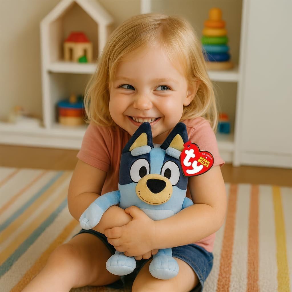 TY Beanie Babies Bluey & Bingo 13" Soft Body 2-Pack Bundle, Stuffed Animals and Plush Toys, Blue and Orange