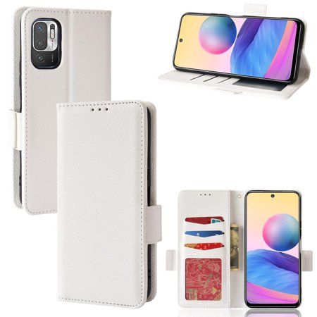 Case for Xiaomi Poco M3 Pro Magnetic Pu Leather Side Buckle Card Slots Holder Wallet