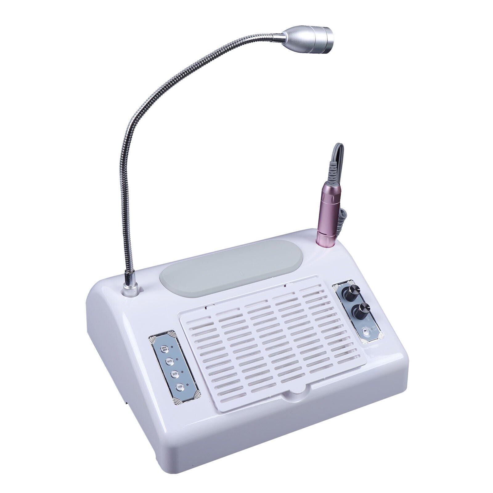 Modern White 5-in-1 Electric Nail Drill Machine for Most Nail Adhesives on The Market Multi-angle Bending Design