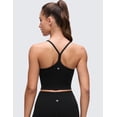 thumbnail image 2 of CRZ YOGA Womens Butterluxe Longline Sports Bras Racerback Padded Yoga Workout Crop Top, 2 of 6