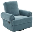 thumbnail image 3 of Christopher Knight Home Manual Recliner Chair with Swivel Rocker for Living Room, Chenille Upholstery, Sky Blue, 3 of 13
