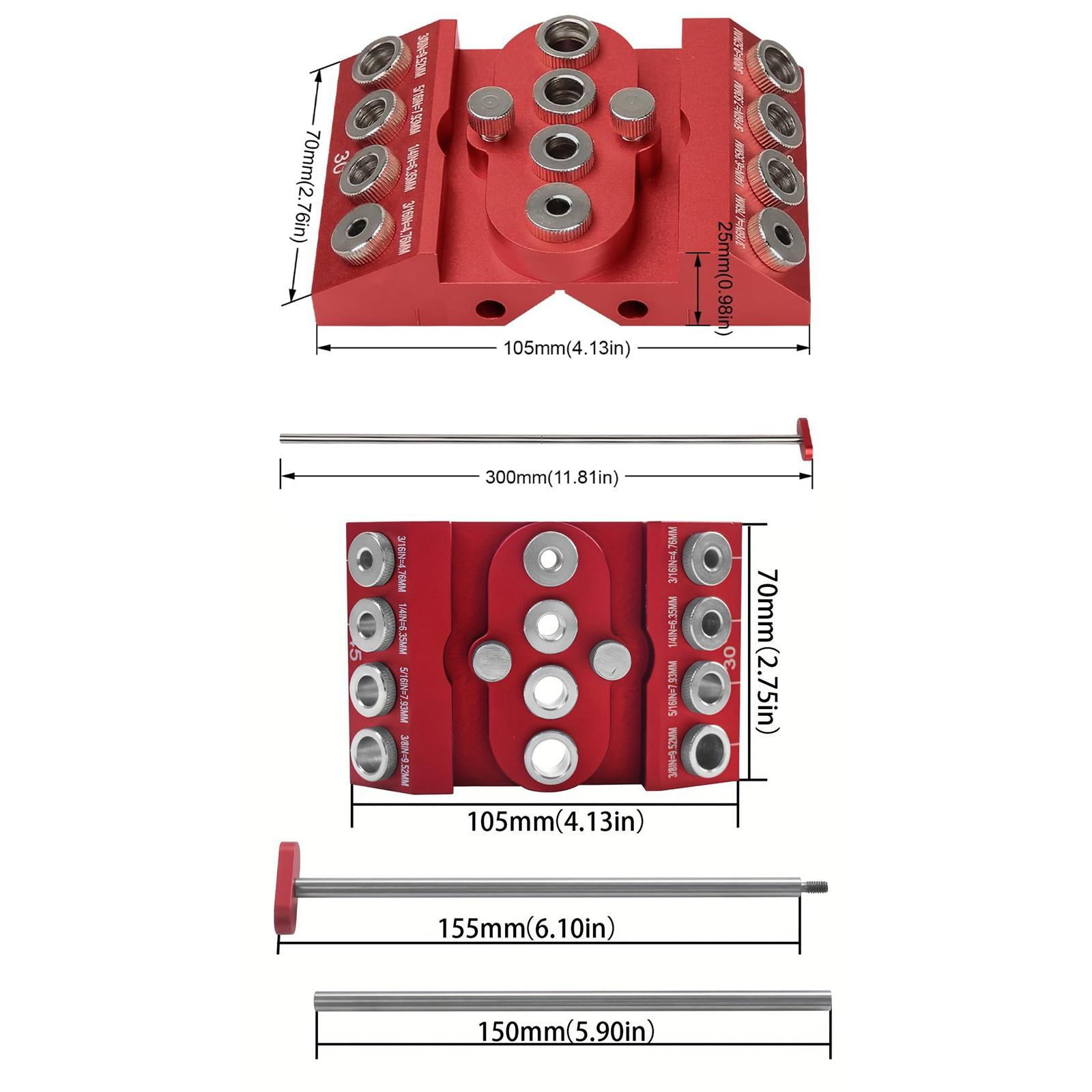 figatia Drill Guide Block Locators Drill Kit Aluminum Alloy Punching Tool 30 45 90 Degree Angle for Deck Horizontal Cable Wood Post