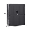 thumbnail image 2 of Dextrus Outdoor Storage Shed,5.6 x 2.3 ft Lockable Resin Shed for Patio Furniture,Pool Accessories,and Garden Tools,Waterproof Dark Gray, 2 of 6