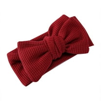 XEGLSBU Baby Girl Bows Clips and Toddlers Oversized Bow Headband Children's Knitted Knotted Headband Fontanelle Hair Accessories Headflower Hair Bows for Girls 6-8 Years Old Long Red One Size