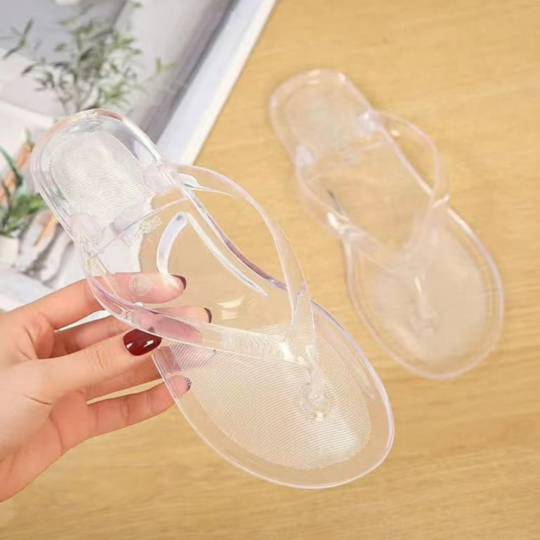 Clear plastic clearance flip flops