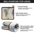 thumbnail image 7 of Blue Floral and Petal Pattern Kitchen Oven Mitt and Pot Holder Sets 4 Pcs for Baking, Cooking and Grilling, Heat Resistant Up To 392 °F, 7 of 7