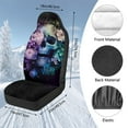 thumbnail image 7 of Uorisanigo Car Seat Covers Front Seats, Flurry Colorful Skull Bucket High Back Car Front Seat Covers, Full Coverage Auto Seats Cushion Protection Fit for Most Cars, Automotive Accessories, 7 of 7