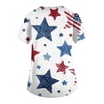 thumbnail image 4 of AHMOMEI Women's 250th Anniversary Print Shirt Scrubs Top for Women Independence Day Women's Nurse Uniform with Pocket S-5XL Plus Size Womens Scrubs Tops, 4 of 4