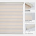thumbnail image 3 of Persianas Zebra Joydeco, control de luz inalámbrico, 48 x 120 cm, color beige, 3 of 9