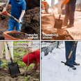 thumbnail image 6 of Lavish Cover Multi-Functional Transfer Shovel - Heavy Duty Steel, 2-Piece Detachable Wooden Handle, D-Grip for Digging, Trenching, Weeding, Snow Removal & Material Moving, 6 of 6
