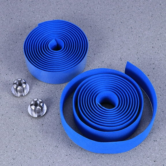 FOMIYES Blue Handlebar Tape with Antislip Pattern for Bicycle Made of Rubber Foam Thinwalled Design 1 Pair