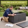 thumbnail image 3 of MINDYES 85 Gallon Deck Box, Backyards Cushions Outdoor Storage Box, Resin Patio Storage for Garden Tools, Black, 3 of 6